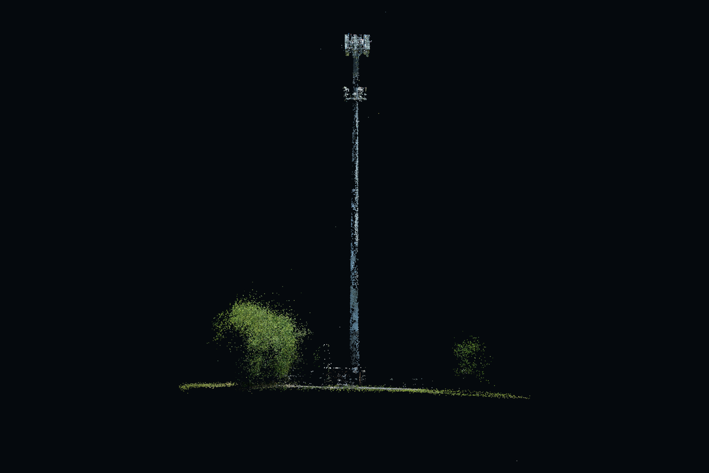Colored point-cloud reconstruction of a cell tower